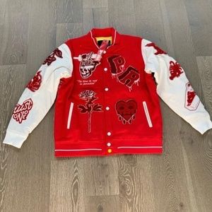 Preme Paradise Red Varsity Jacket